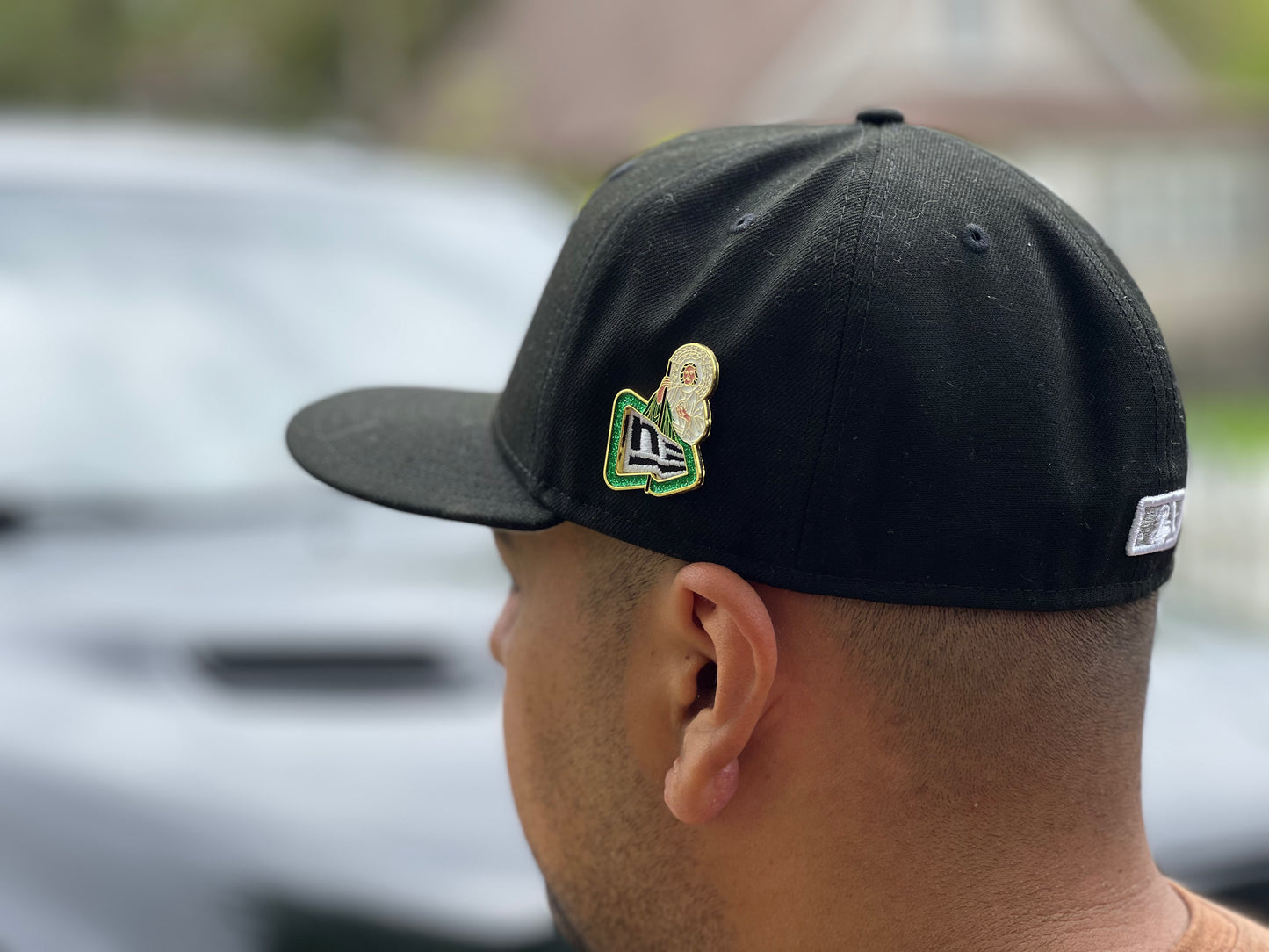 San Juditas Hat Pin (New Era Style)